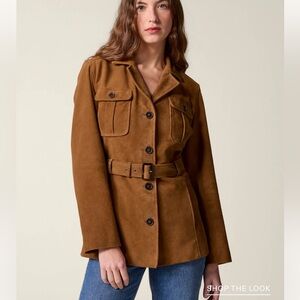Rouje Bernard Suede Jacket Caramel 36